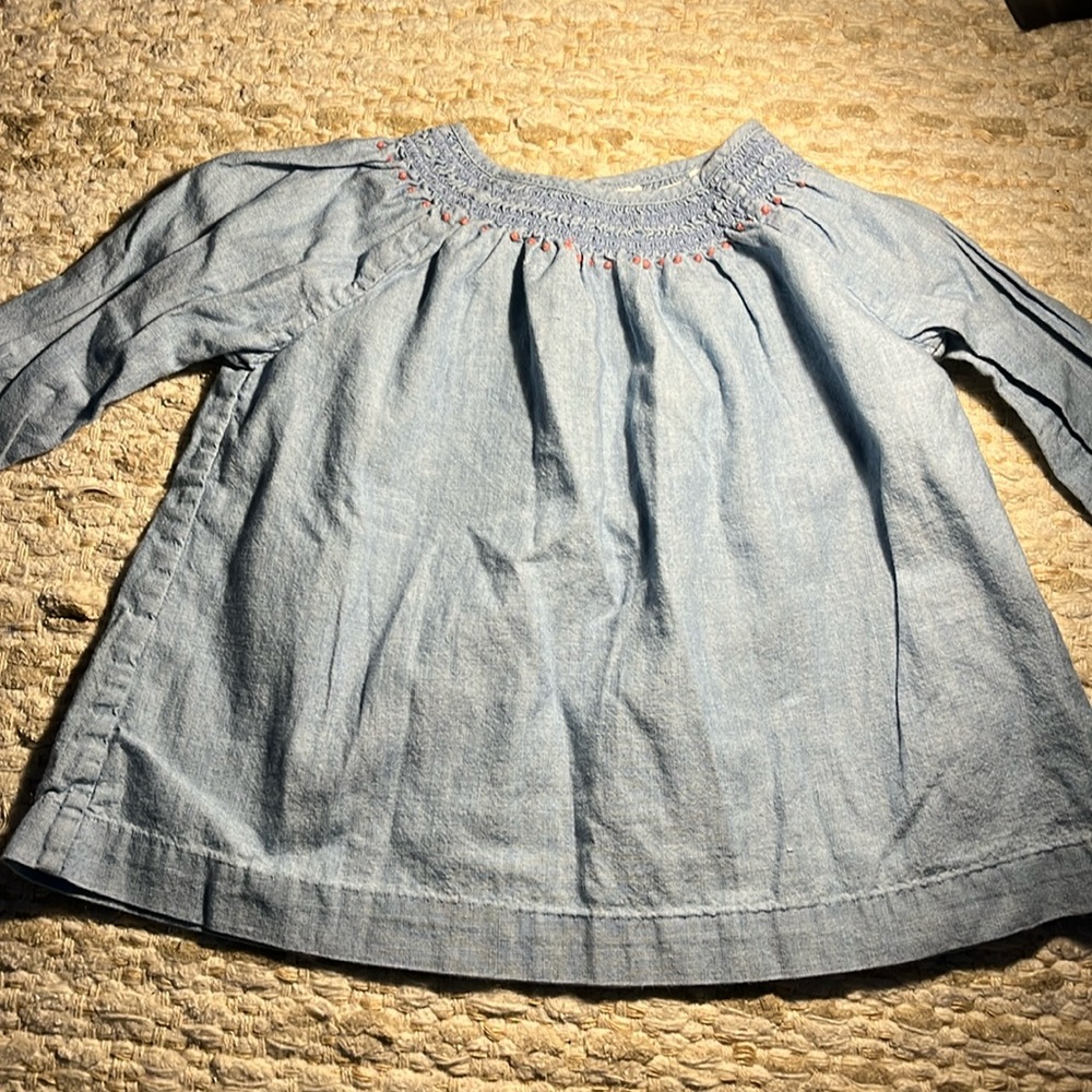 Ralph Lauren smocked long sleeve top new with out tags
